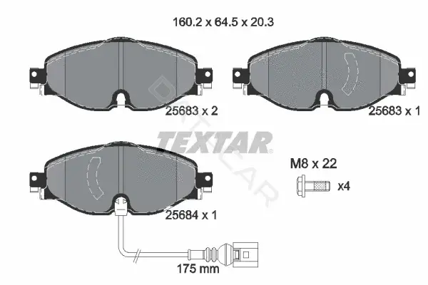 Тормозные колодки TEXTAR 2568301