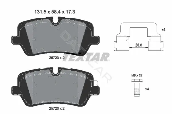 Тормозные колодки TEXTAR 2572001