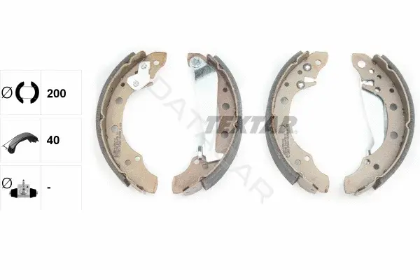 Барабанные колодки TEXTAR 91044700