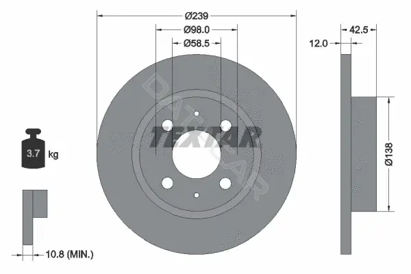 Тормозные диски TEXTAR 92039100