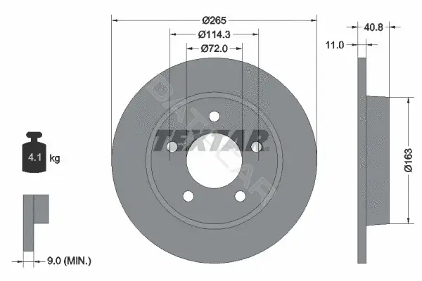 Тормозные диски TEXTAR 92130500