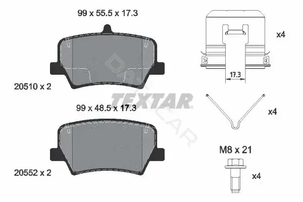 Тормозные колодки TEXTAR 2051001