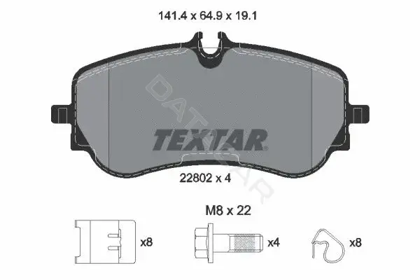 Тормозные колодки TEXTAR 2280201