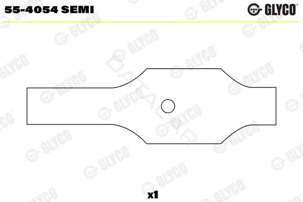 Вкладыши шатунные GLYCO 55-4054SEMI