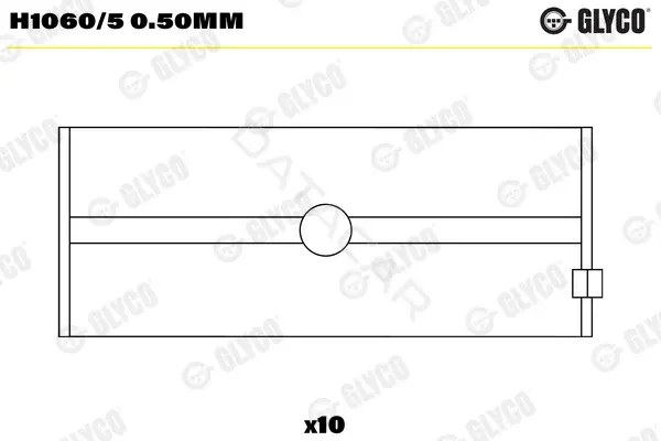 Вкладыши коренные GLYCO H1060/50.50mm
