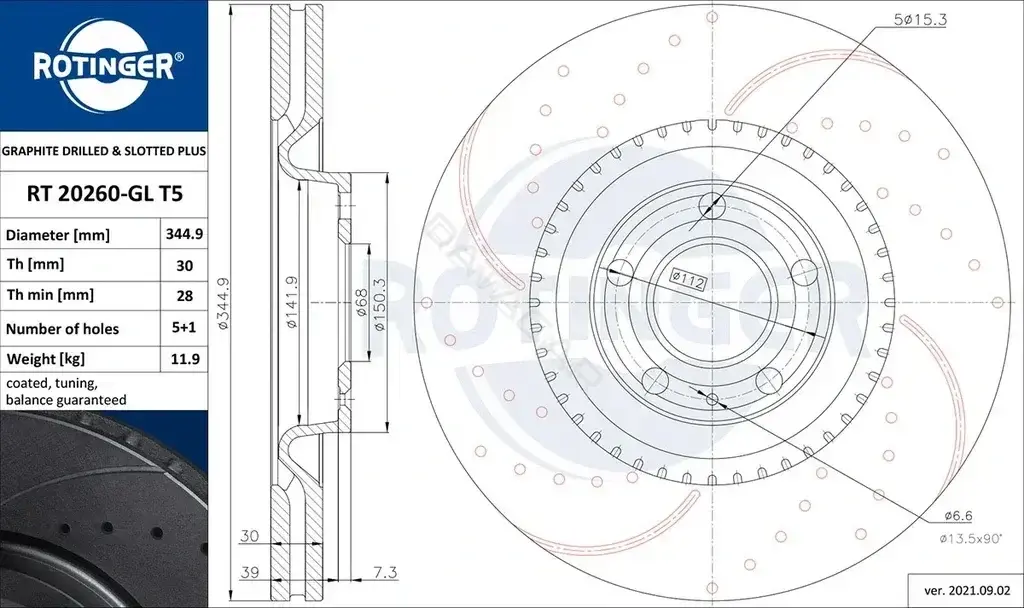 Тормозные диски ROTINGER RT20260-GLT5