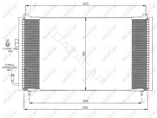 Радиатор кондиционера NRF 35378
