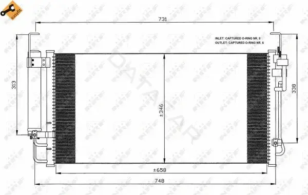 Радиатор кондиционера NRF 35473