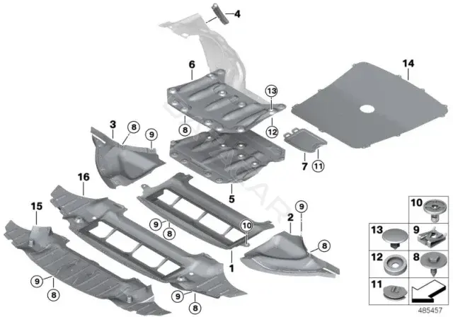 Брызговики BMW 51718054282