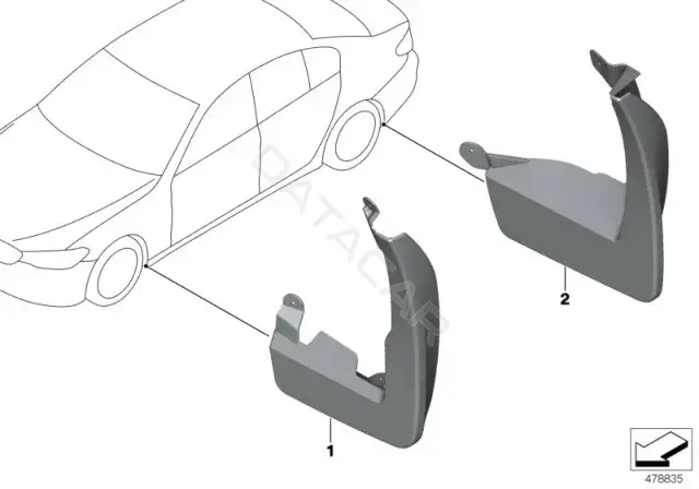 Брызговики BMW 82162413632