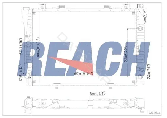 Радиатор охлаждения REACH 1.41.1847.132