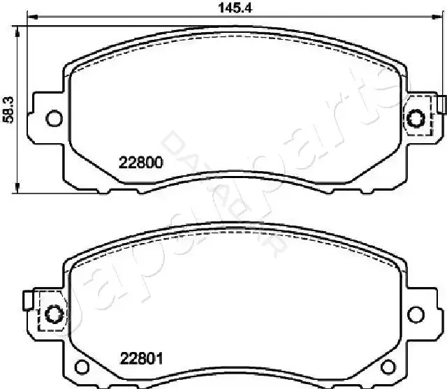 Тормозные колодки JAPANPARTS PA-713AF