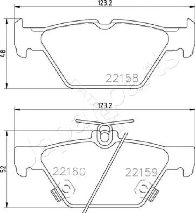Тормозные колодки JAPANPARTS PP-706AF