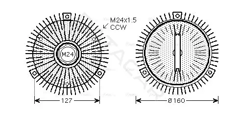 Вискомуфта вентилятора AVA AIC286