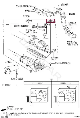 Воздушный фильтр TOYOTA 17801-30040