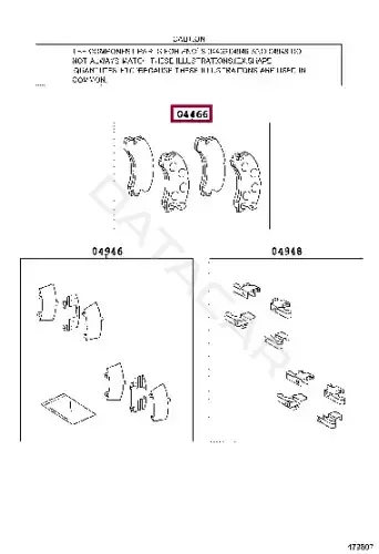 Тормозные колодки TOYOTA 04466-YZZC8