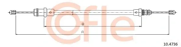 Трос ручника COFLE/TELCO 92.10.4736