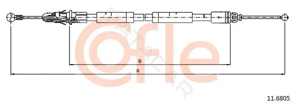 Трос ручника COFLE/TELCO 92.11.6805