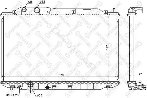 Радиатор охлаждения STELLOX 10-25421-SX