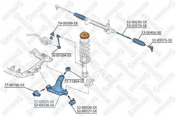 Рычаги STELLOX 57-03535-SX