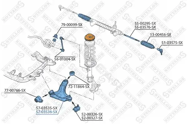 Рычаги STELLOX 57-03536-SX