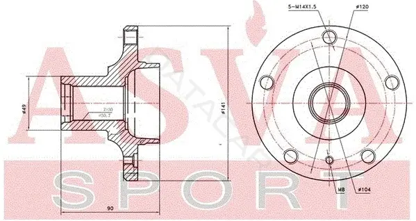 Ступица колеса ASVA BMWH-E53F
