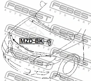 Отбойник капота FEBEST MZD-BK