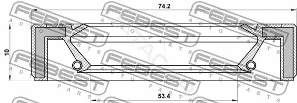 Сальник полуоси FEBEST 95GAY-55741010R