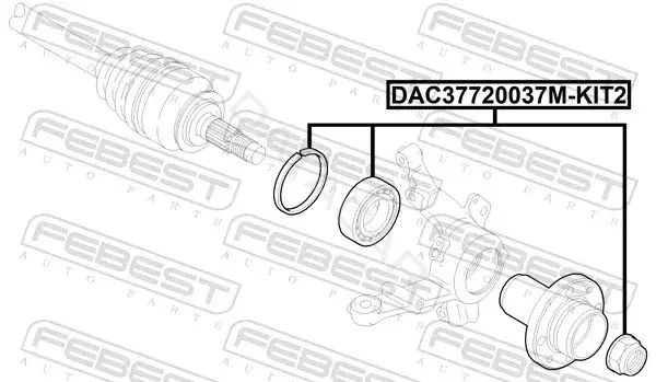 Подшипник ступицы FEBEST DAC37720037M-KIT2