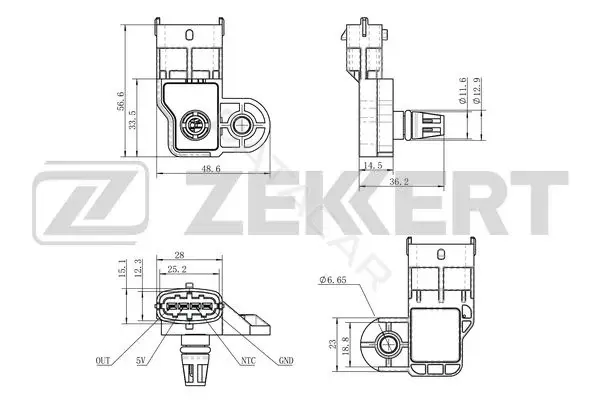 Расходомер воздуха ZEKKERT SE-2024