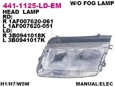 Фары DEPO 441-1125L-LD-EM