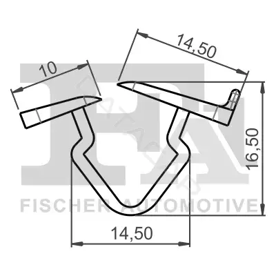 Клипса молдинга FA1/FISCHER 21-10004.5