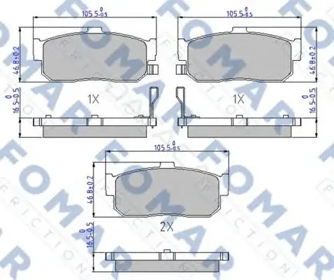 Тормозные колодки FOMAR FO916981