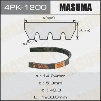 Ремень ручейковый MASUMA 4PK-1200