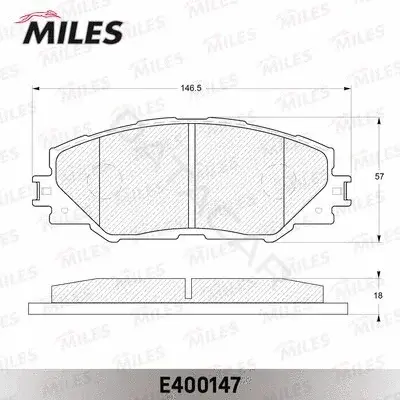 Тормозные колодки MILES E400147