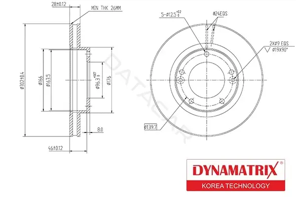 Тормозные диски DYNAMATRIX DBD1290
