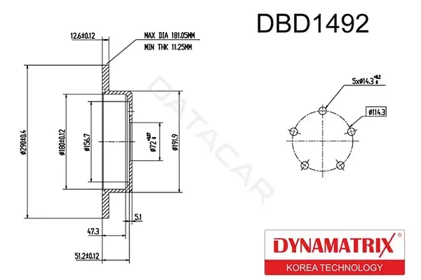 Тормозные диски DYNAMATRIX DBD1492