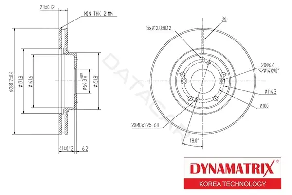 Тормозные диски DYNAMATRIX DBD1539