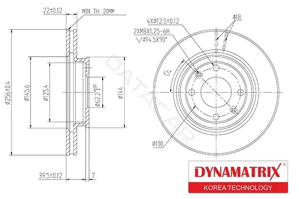 Тормозные диски DYNAMATRIX DBD1603