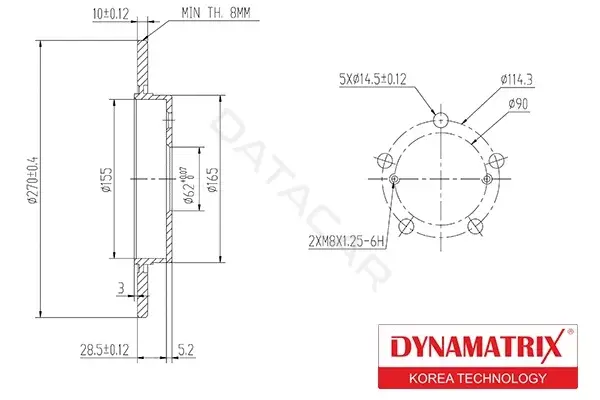 Тормозные диски DYNAMATRIX DBD1645