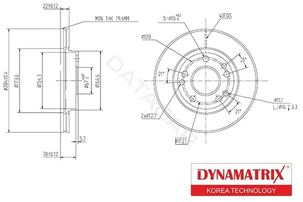 Тормозные диски DYNAMATRIX DBD181
