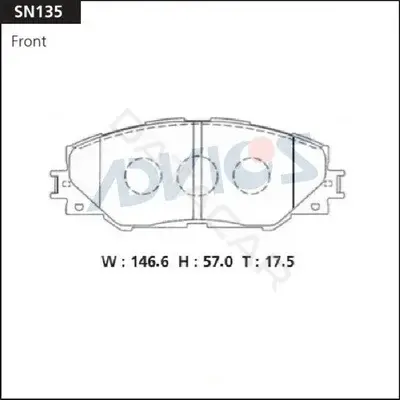 Тормозные колодки ADVICS SN135