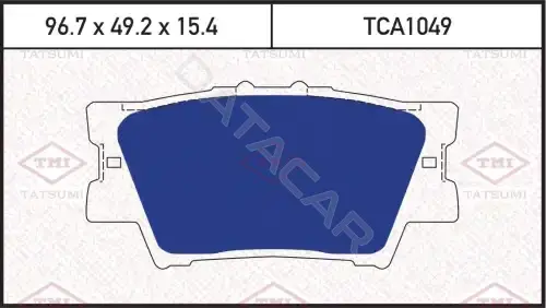 Тормозные колодки TATSUMI TCA1049