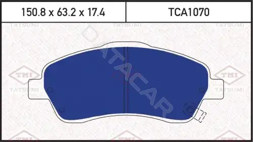 Тормозные колодки TATSUMI TCA1070