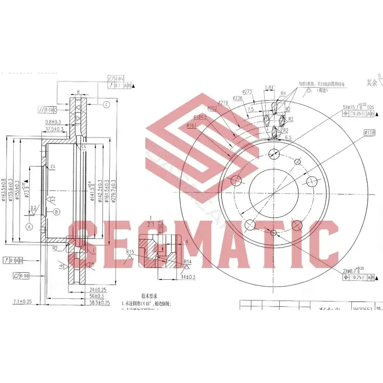 Тормозные диски SEGMATIC SBD30093061