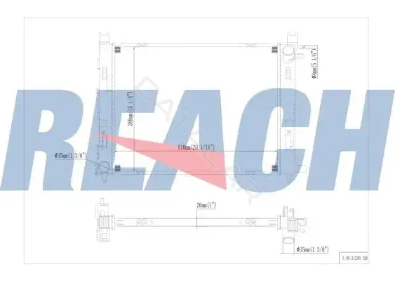 Радиатор охлаждения REACH 1.40.21230.126