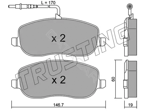 Тормозные колодки TRUSTING 546.0