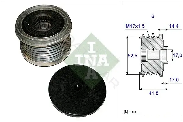 Шкив генератора INA 535014710
