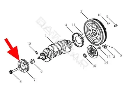 Шкив коленвала GEELY 1040003800
