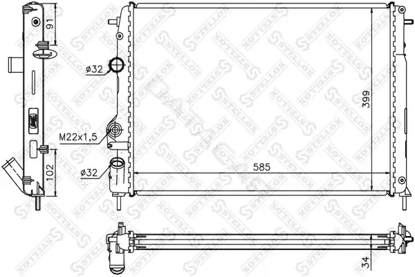 Радиатор охлаждения STELLOX 10-26174-SX